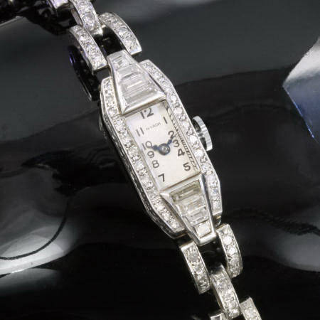 Platinum and diamonds Art Deco ladies watch